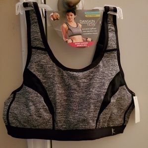 Danskin Now Gray and Black Sports Bra